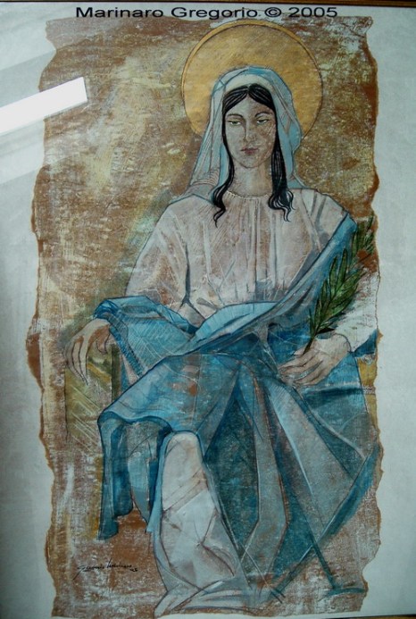 Marie Servante du Seigneur dans images sacrée